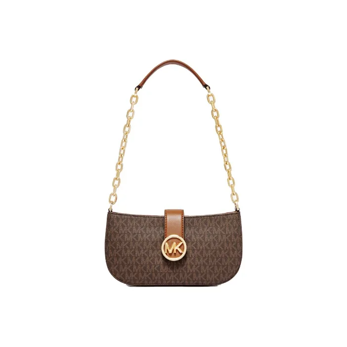 MICHAEL KORS Artificial Leather Glass Bag Small Size Women's Dark Brown