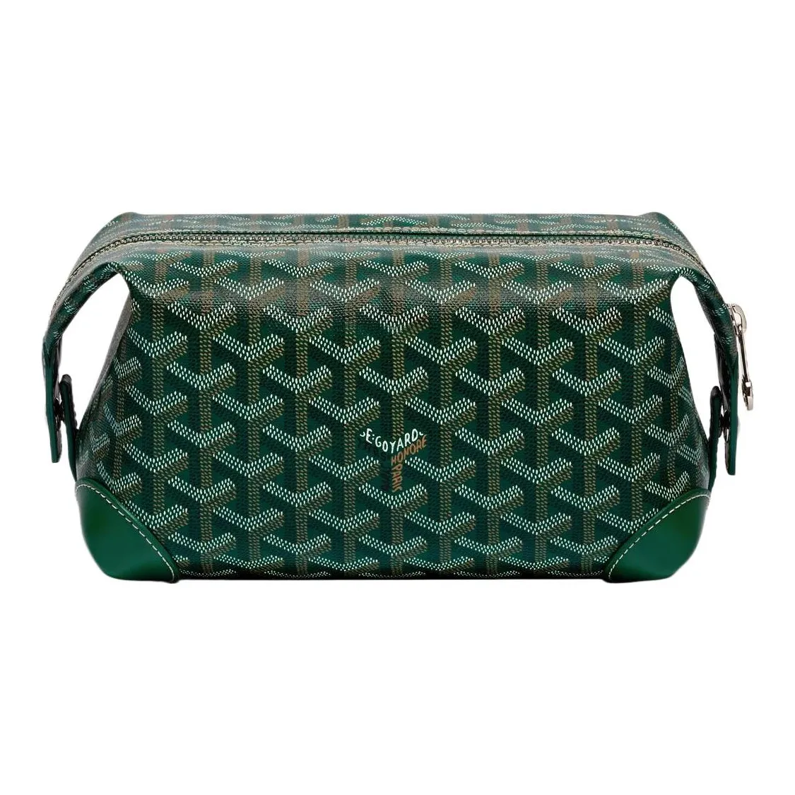 GOYARD Canvas With Heifer Skin Travel Bag Toiletry Bag Unisex Green