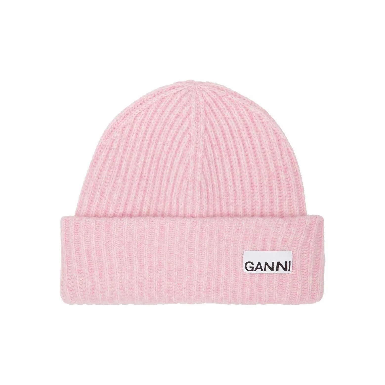 GANNI Logo Patch Oversized Beanie