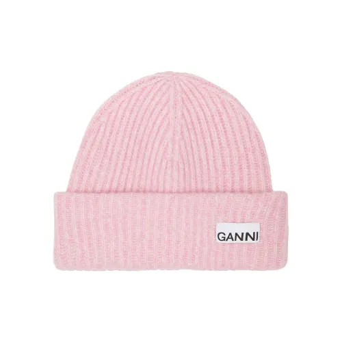 GANNI Шерстяные Шапки Розовый Унисекс