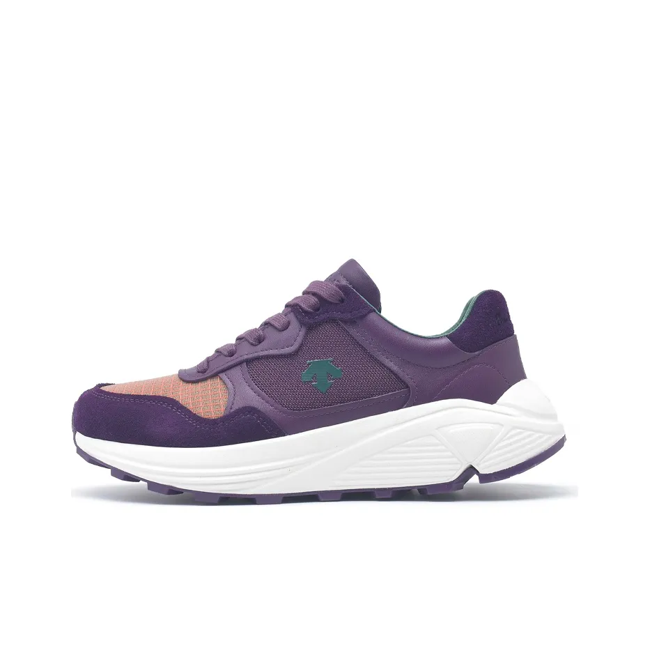 DESCENTE X Paul Smith Collection Anti Slip Wear Resistant Low Top Casual Running Shoes Women's Purple
