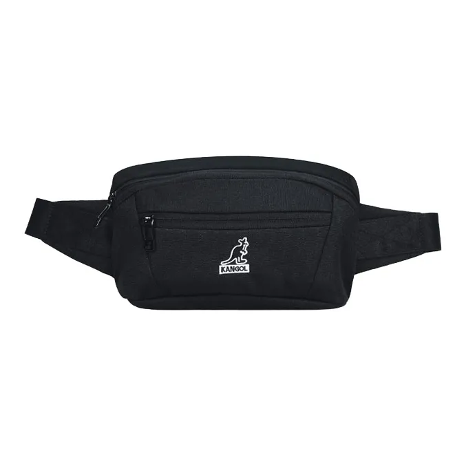 KANGOL Холст Одно Плечо Через Плечо Холст Сумка Слинг Сумка Сумка на Пояс Маленькая Мужская Черная Синяя