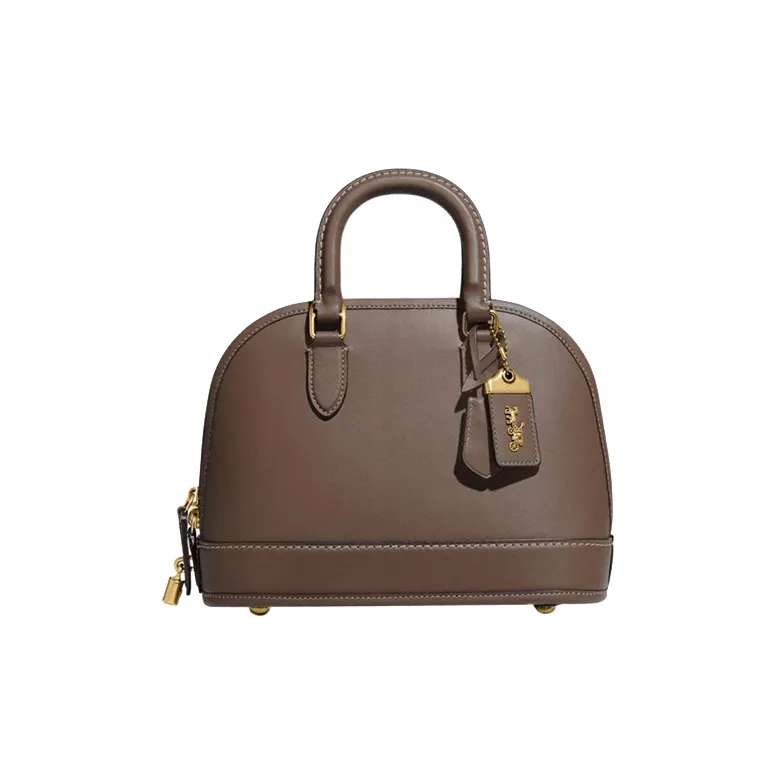 COACH Revel Baseball Glove Tanned Leather Dome Bag, Shoulder Bag, Crossbody Bag, Handbag Medium Size Women's
