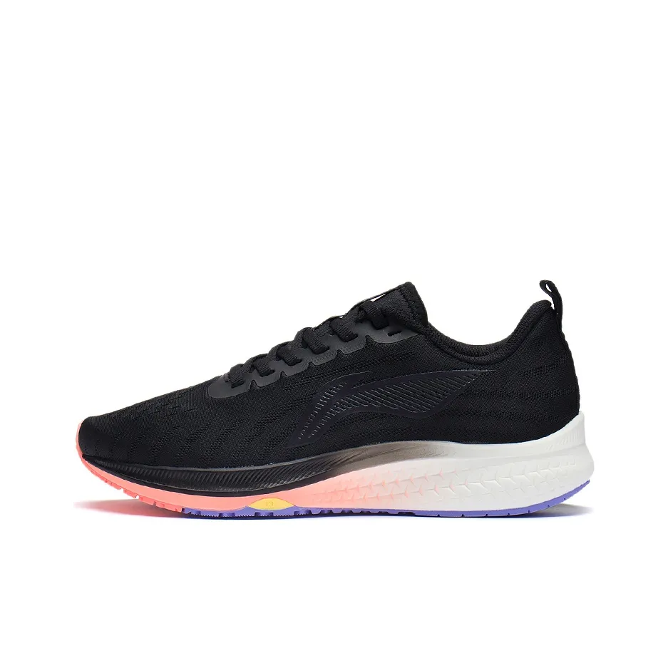 LiNing Red Hare 5 Rebound Cushioning Wear Resistant Slip Resistant Support Low Top Running Shoes Women's Black