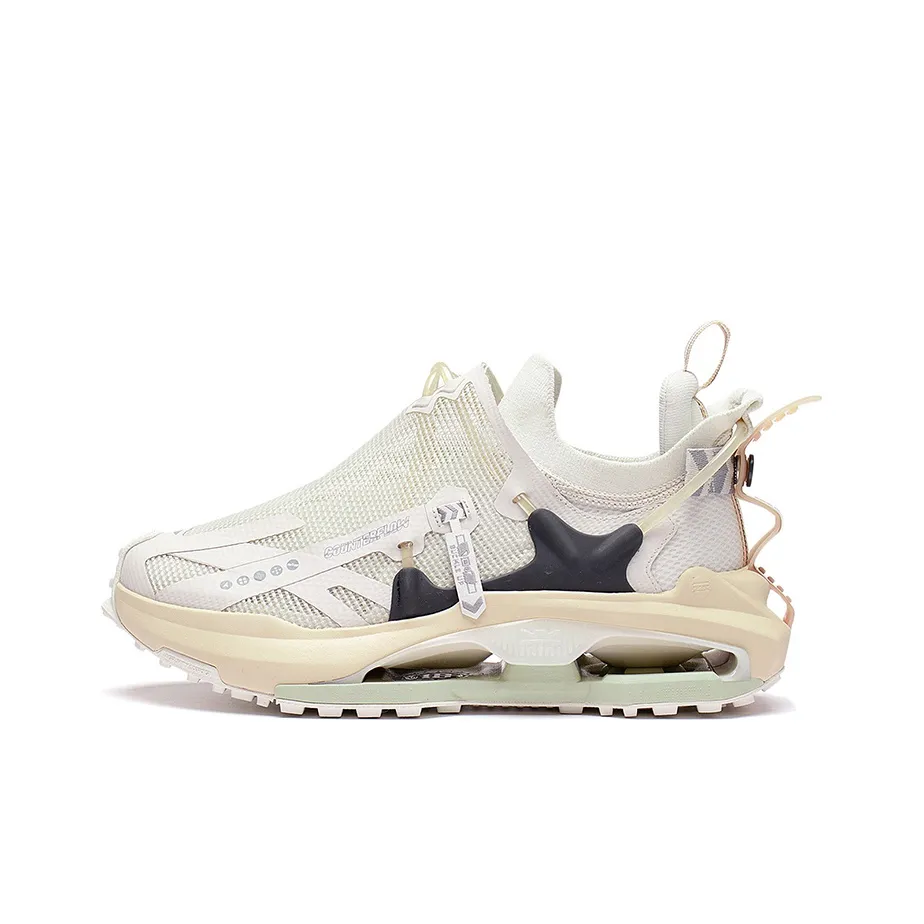 LiNing CF Counterflow Xingshan 2.0 Cushioning Support Rebound Low Top Sports Casual Shoes Unisex Pearl White