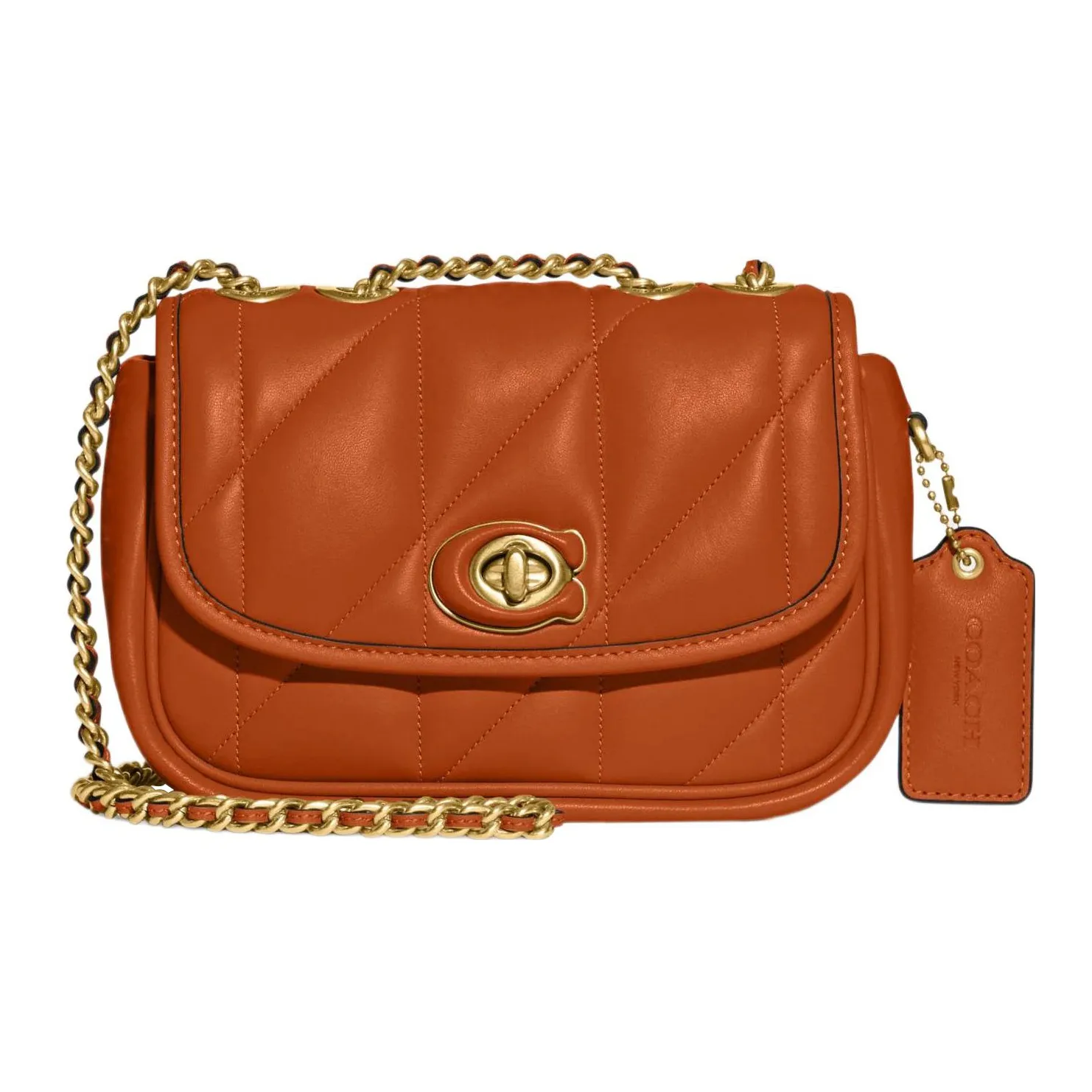 COACH Pillow Sheepskin Crossbody Bag, Shoulder Bag Women's Canyon Red