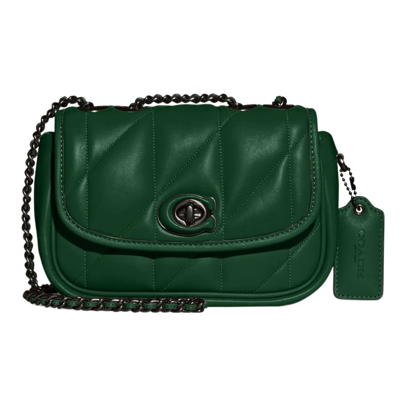 COACH Pillow Овчина Сумка через плечо Сумка на плечо Женская Темно-зеленая