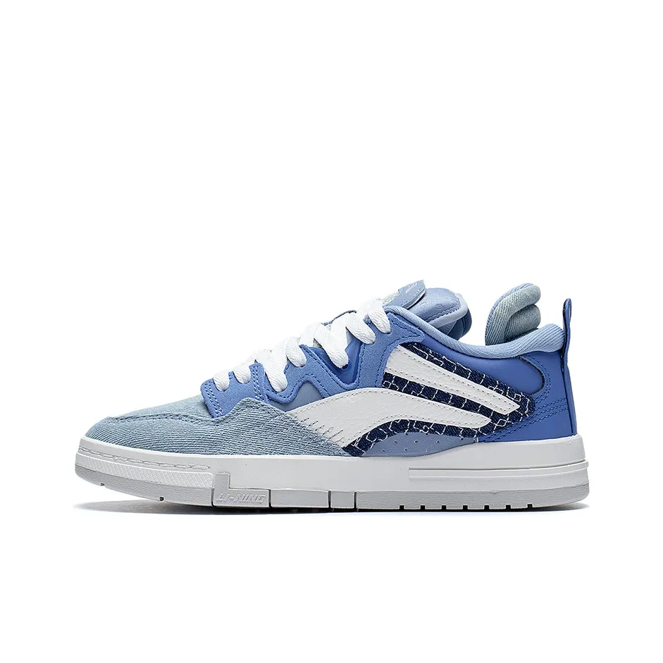 LiNing Wei Wu PRO Pro Lightweight And Wear-resistant Low-Top Skateboard Shoes Women's River Blue