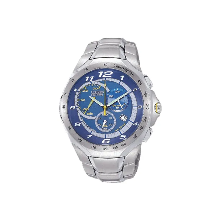 CITIZEN Светильник Кварцевый механизм Нержавеющая сталь Ремешок Часы Мужские Часы Синий циферблат
