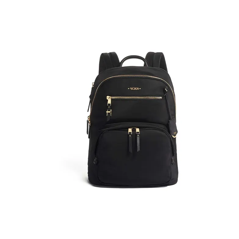 TUMI Voyageur Nylon Backpack Regular Unisex Black/Black Gold