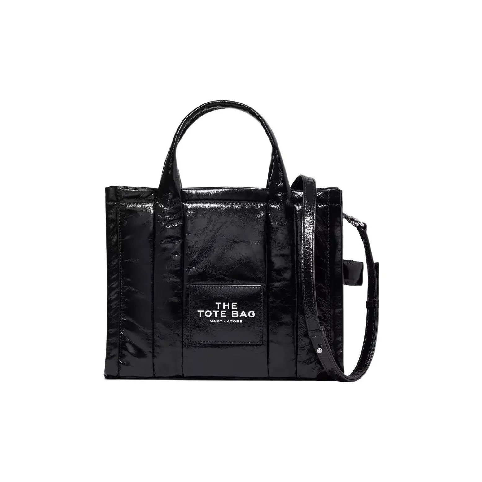 MARC JACOBS Lambskin Tote Bag, Shopping Bag, Shoulder Bag, Crossbody Bag, Handbag Trumpets Women's Black