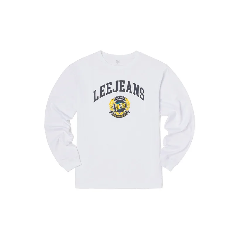 Lee FW22 Straight Long Sleeved T Shirt Men's White
