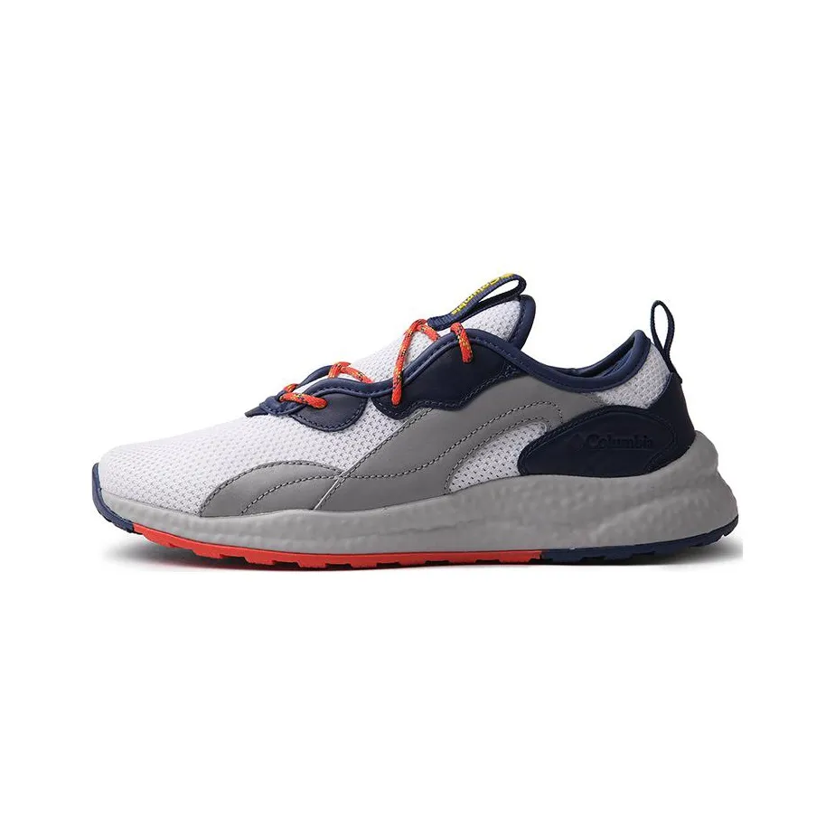 Columbia Shock Absorbers Slip Resistant Abrasion Resistant Breathable Low Top Casual Shoes Men's White Gray