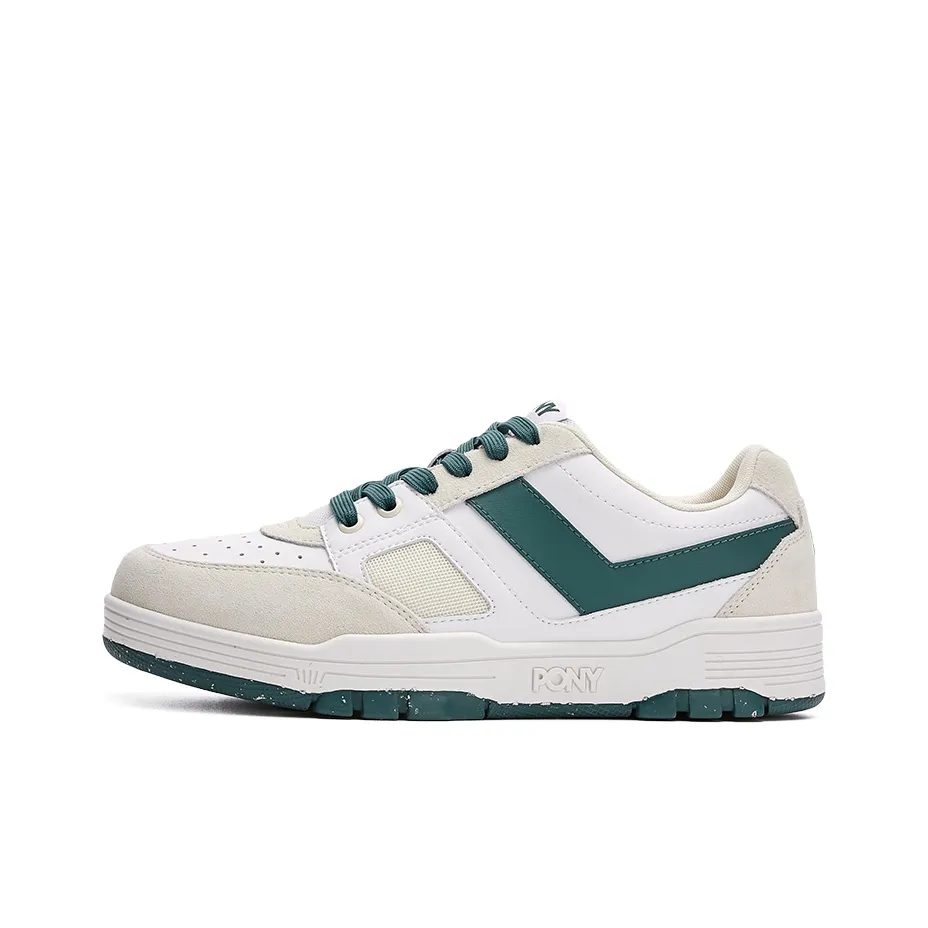 Pony Reverse Skateboard Shoes Unisex Low-Top Beige/Green