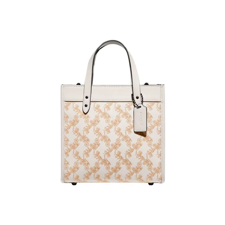 COACH Field Коровья кожа Тоут Сумка Сумка для покупок Сумка Сумка через плечо Сумка через плечо Средний Женская Белая