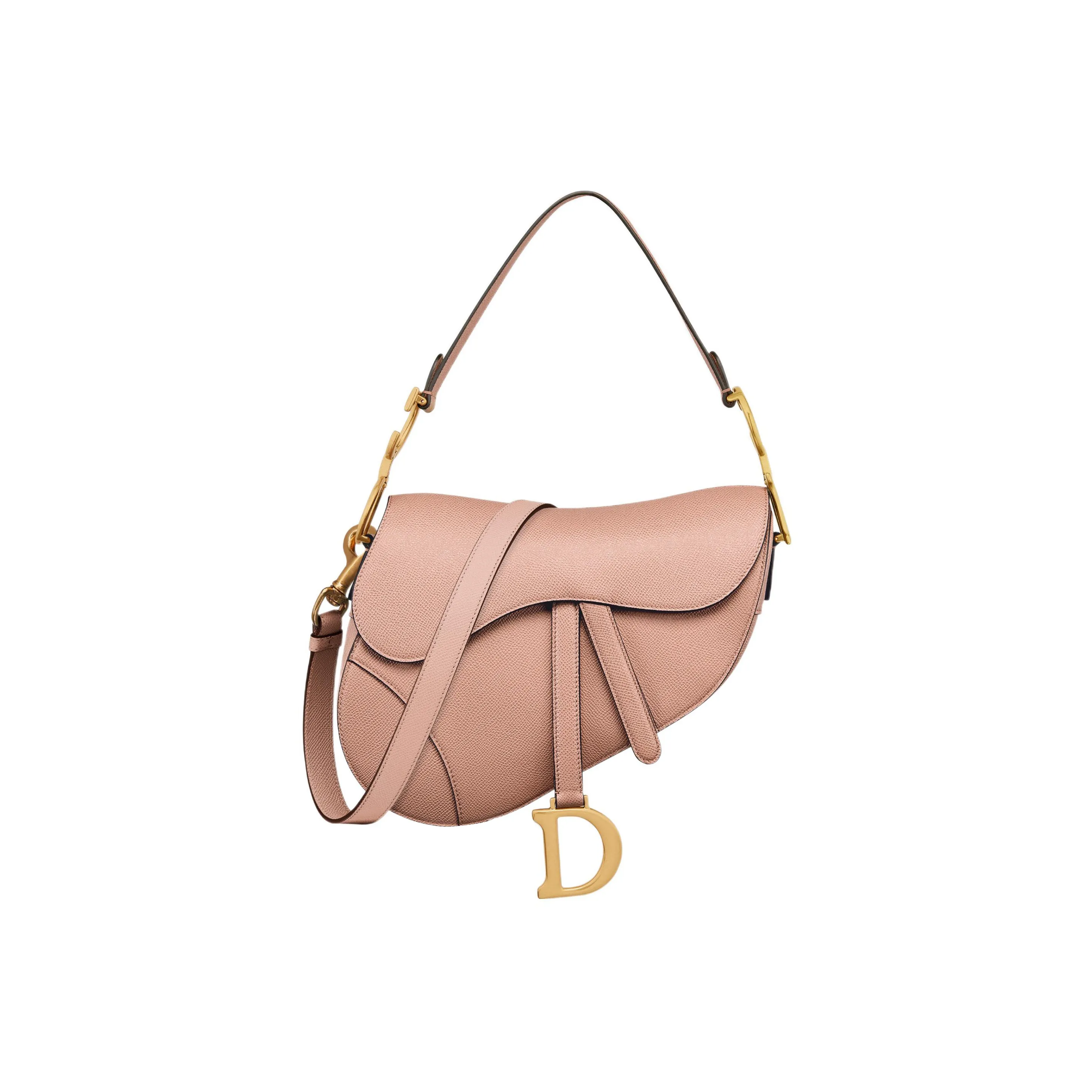 DIOR Saddle Grained Calfskin Saddle Bag, Shoulder Bag, Crossbody Bag, Handbag Women's Crimson