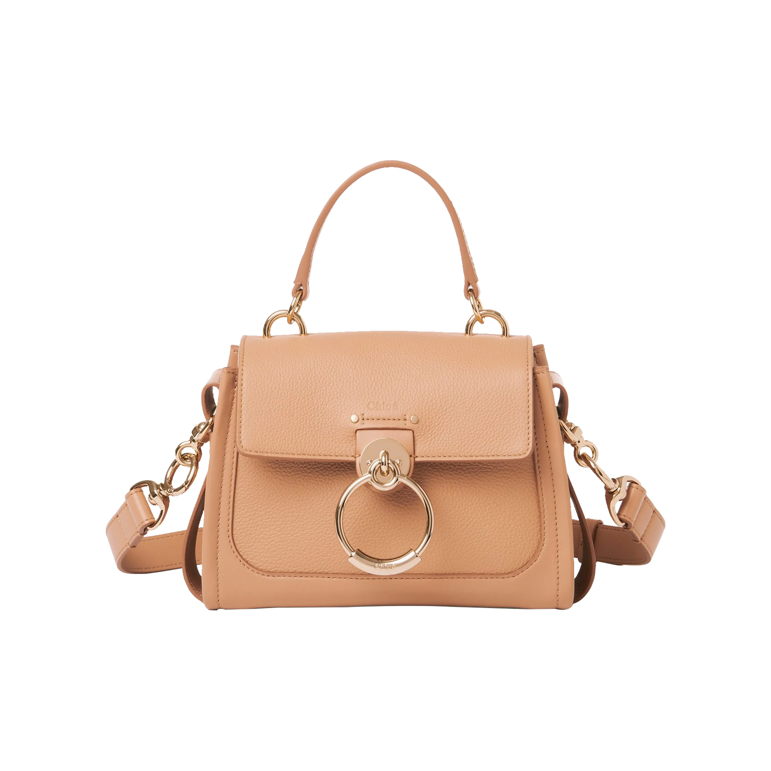 Chloe Tess Calfskin Shoulder Bag, Crossbody Bag, Handbag Mini Women's Light Umber