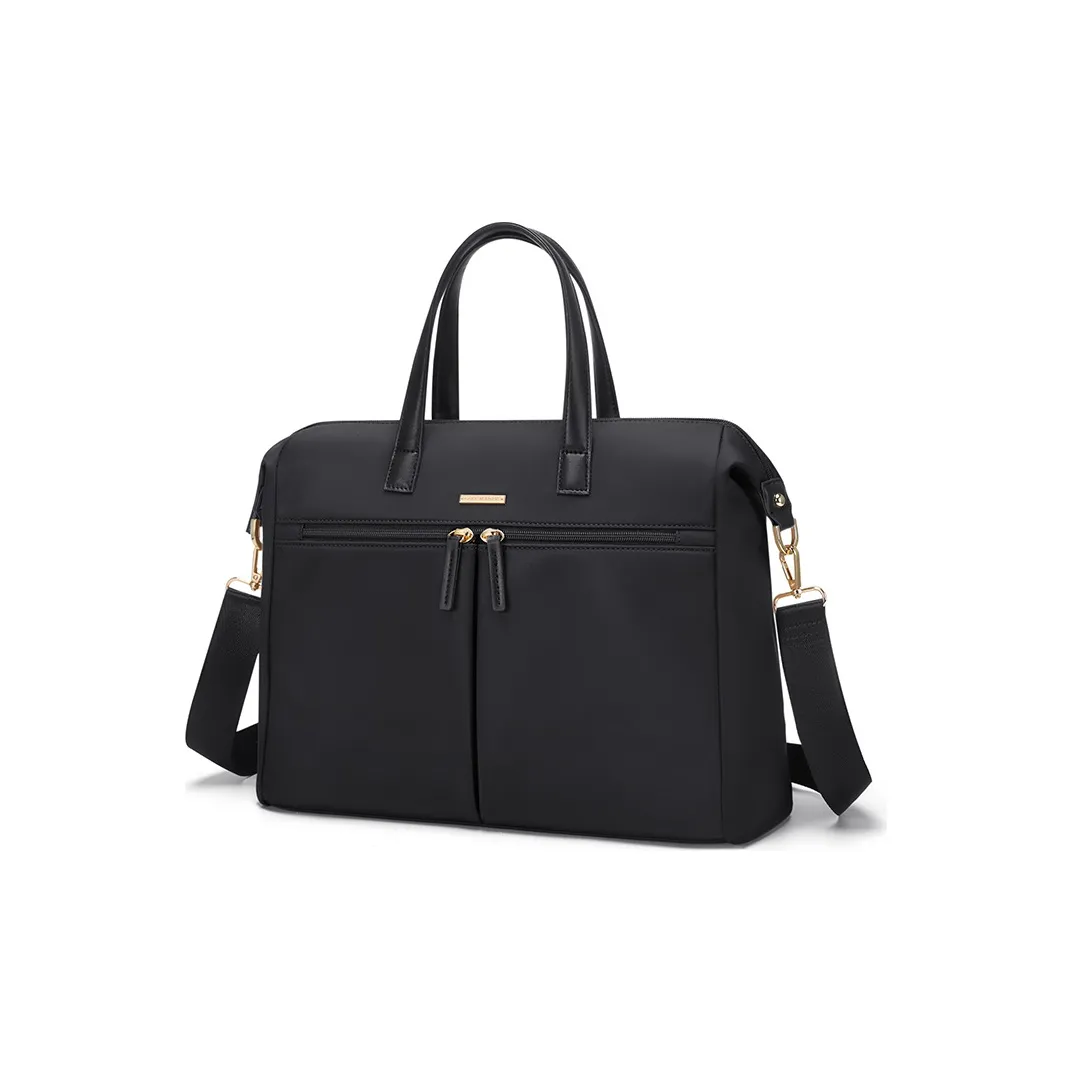 GOLF Водоотталкивающая ткань Ноутбук Сумка Большая Унисекс Кожа Элегантный черный