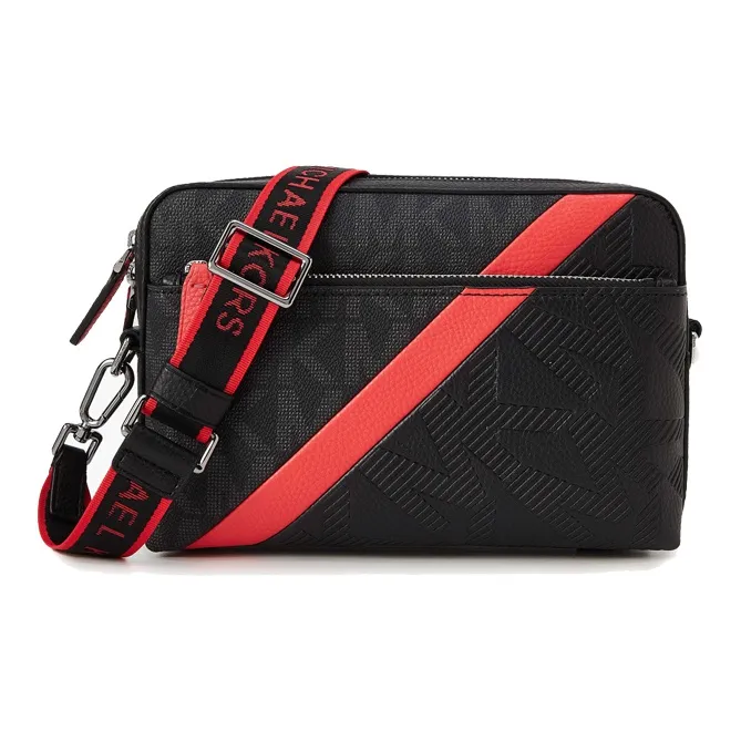 MICHAEL KORS MK Cooper Artificial Leather Shoulder Bag, Crossbody Bag Medium Size Men's Black