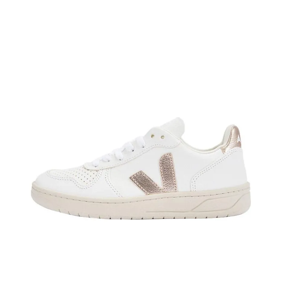 VEJA V10 Metallic Leather Sneakers
