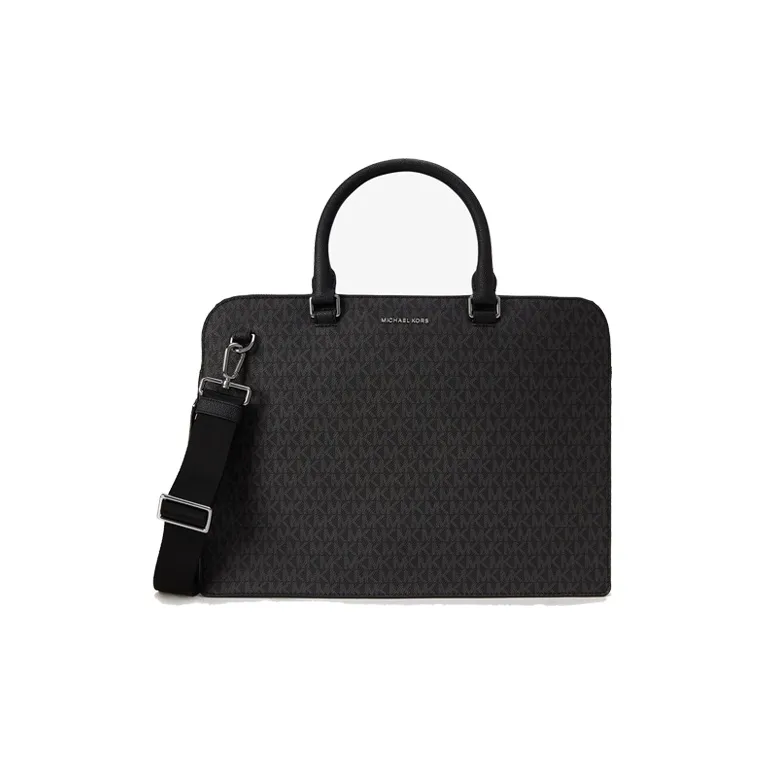 MICHAEL KORS MK Cooper Artificial Leather Shoulder Bag Handbag Briefcase Large Size Men's Black