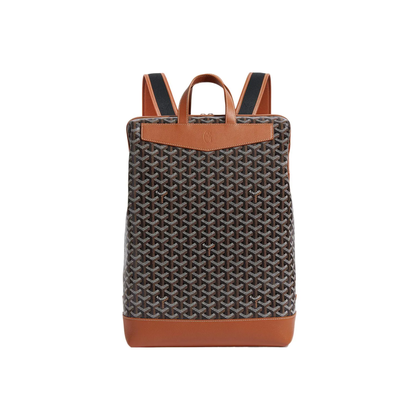 GOYARD Cisalpin Canvas Leather Backpack Unisex Black/Tan