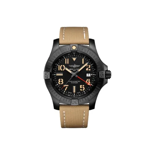 Breitling Автоматический Механический Movement Мужские Avenger Часы 45 мм Черные