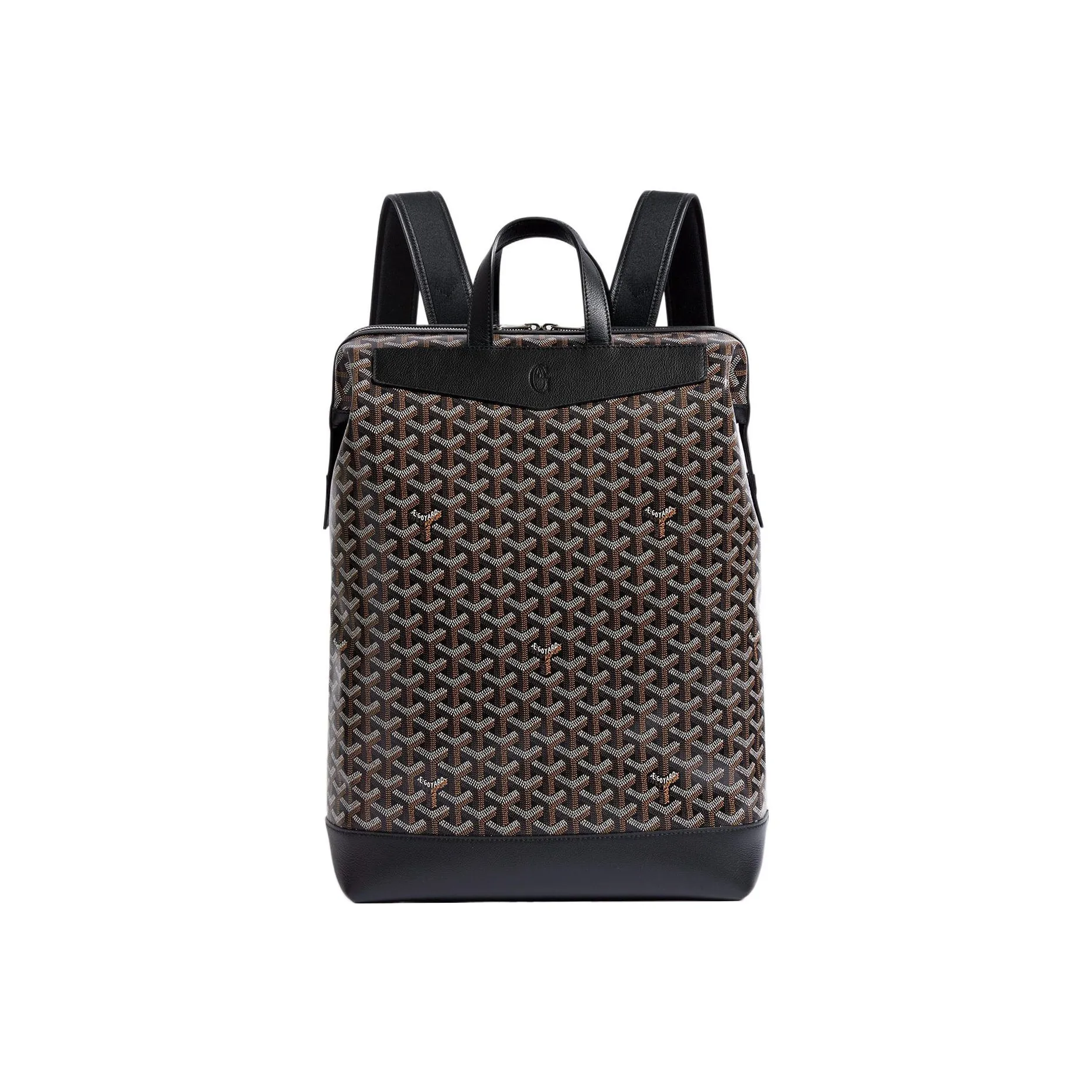 GOYARD Cisalpin Canvas Leather Backpack Unisex Black