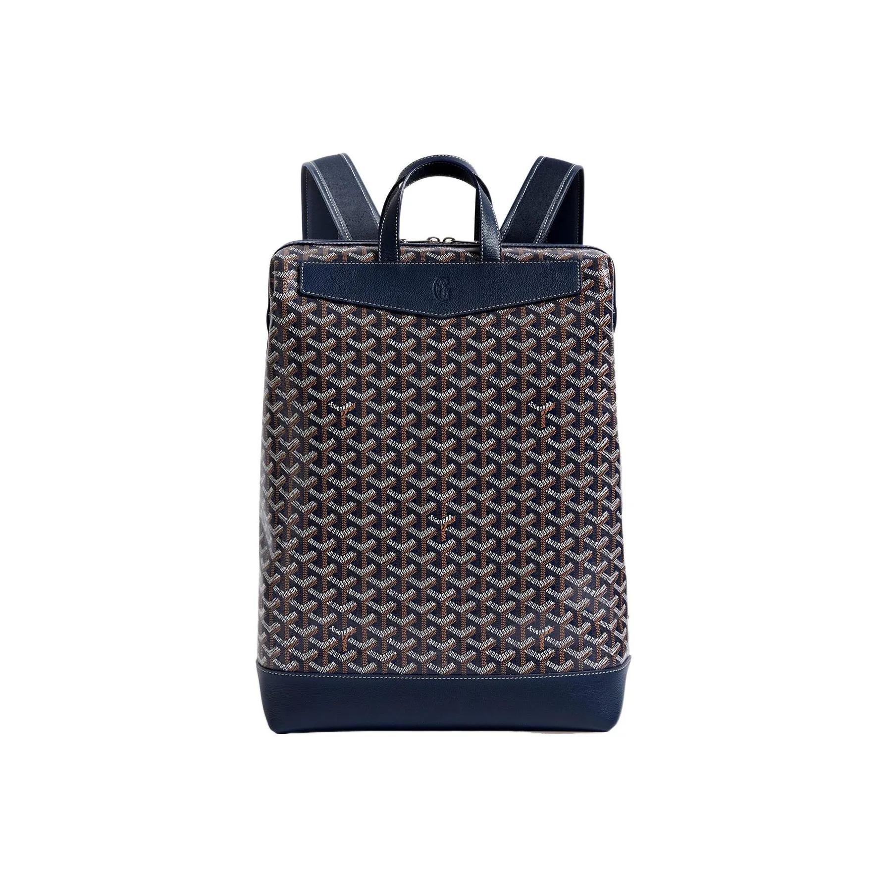 GOYARD Cisalpin Canvas Leather Backpack Unisex Marine Blue