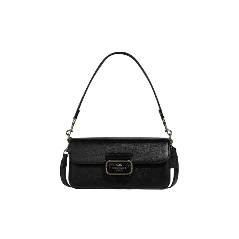 COACH Cow Leather With Sheepskin Leather Portable Crossbody Bag Shoulder Bag Women's Gray Copper & Black