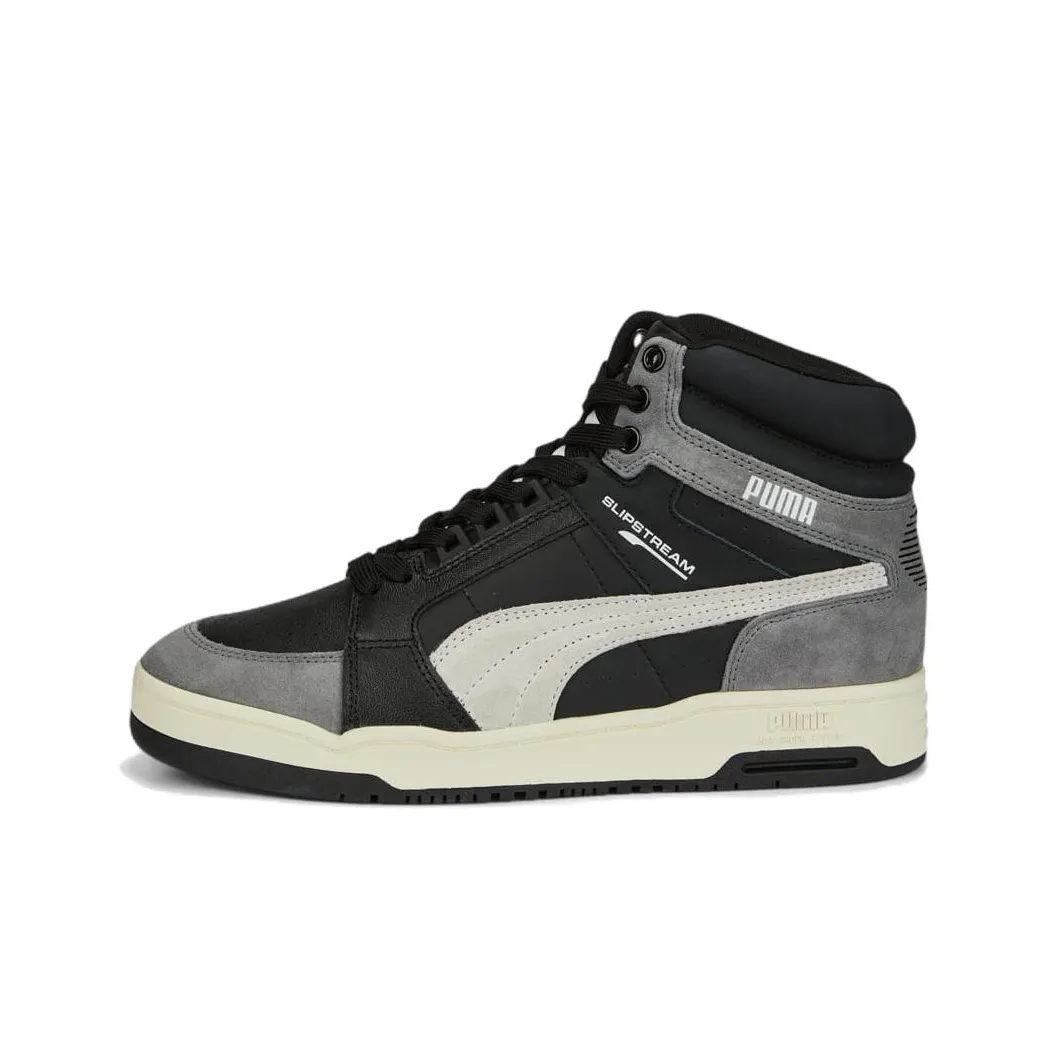 PUMA Slipstream MID Heritage Амортизация Износостойкие Высокие Кроссовки для скейтбординга Унисекс Черный Серый