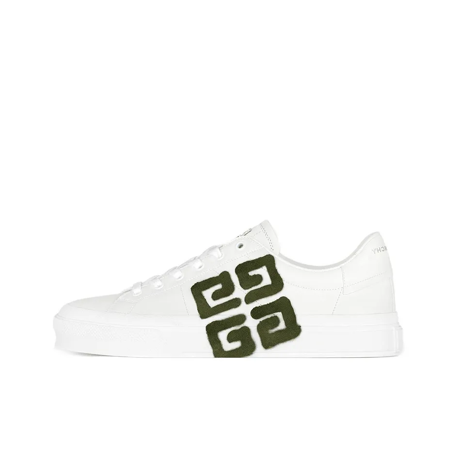 Givenchy City Sport Low Top Stylish Skateboarding Shoes Men's White Green