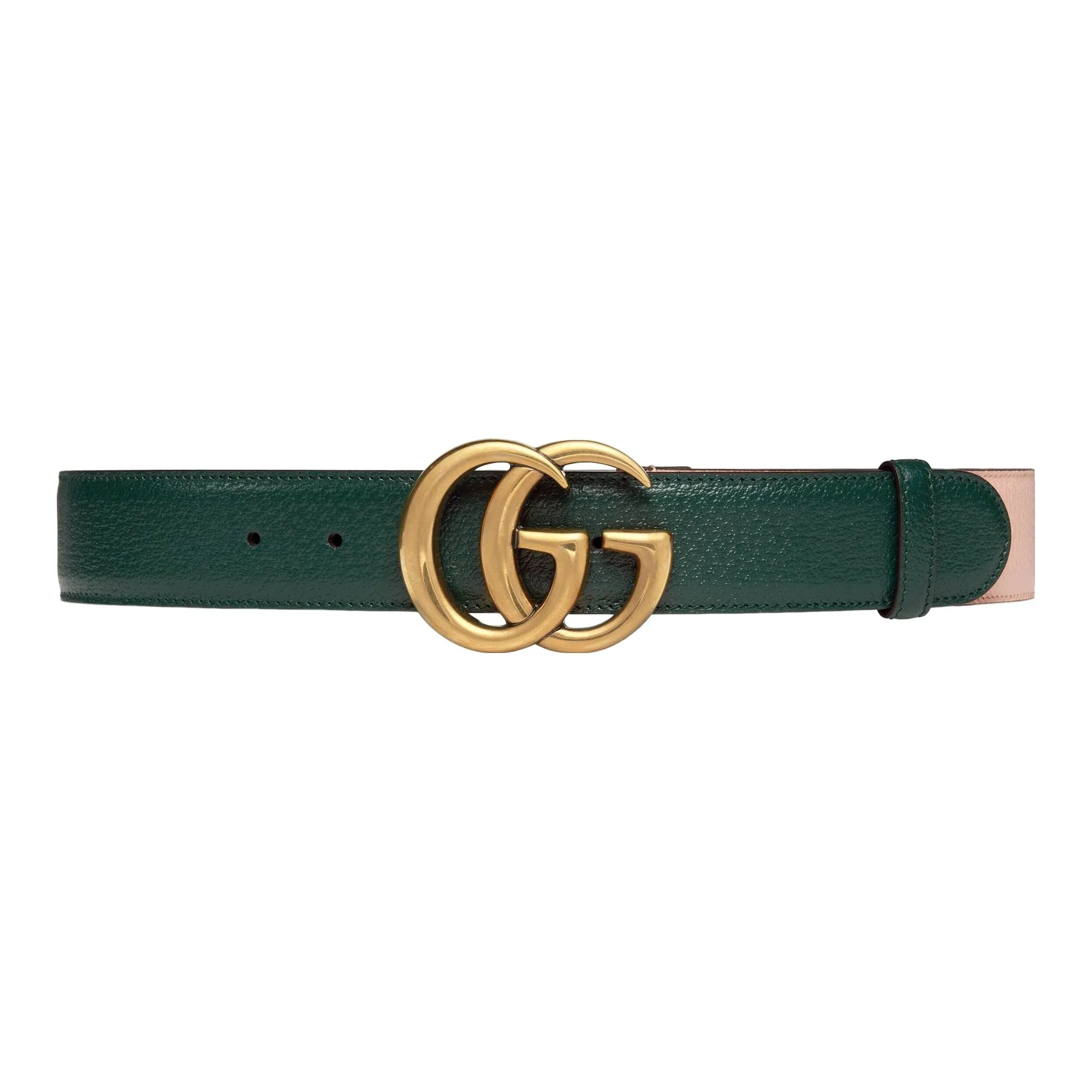 GUCCI Кожаные ремни Женские Зеленый Розовый Ширина 4CM