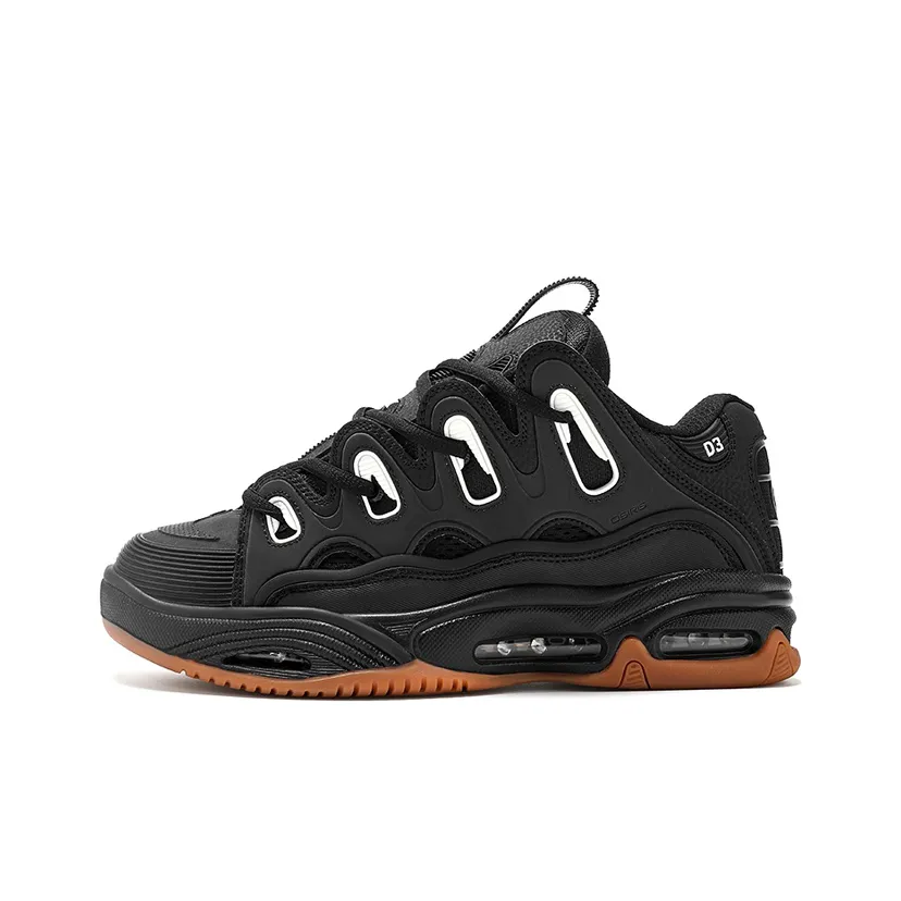 OSIRIS Skateboard Shoes Unisex Low Top Black Natural Rubber