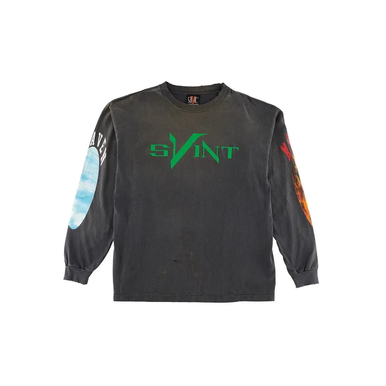 SAINT Mxxxxxx X Vlone Skull L/S T Shirt