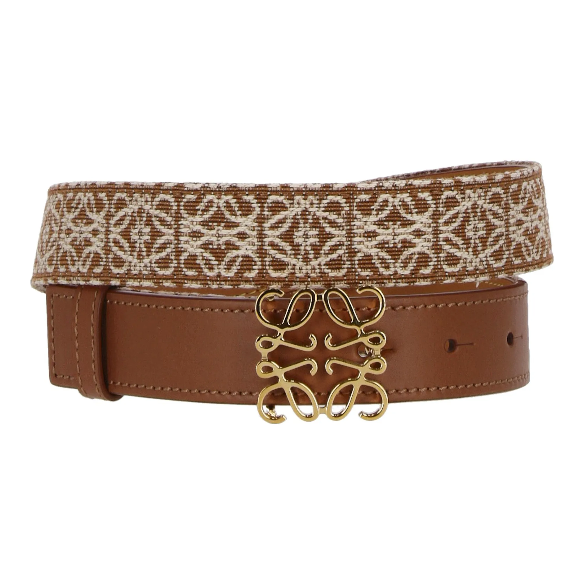 LOEWE Leather Belts Women's Brown 2.8cm