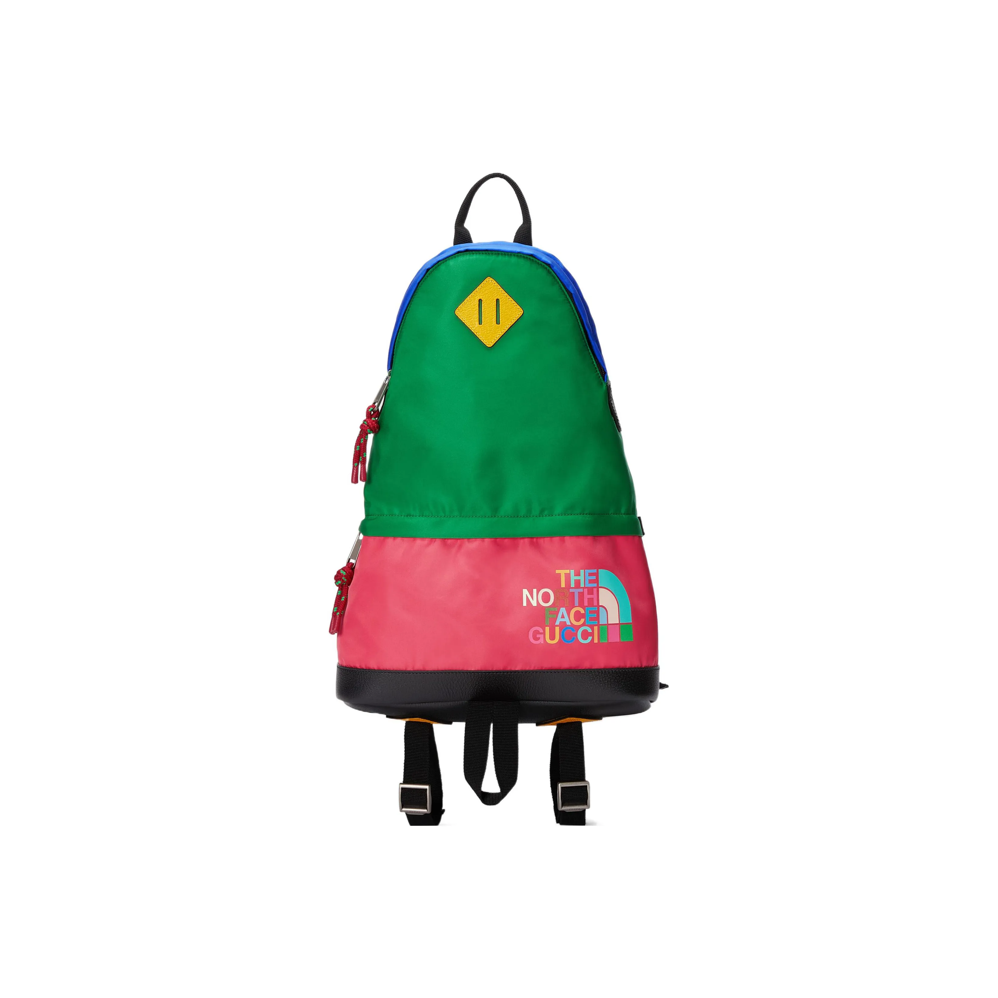 GUCCI The North Face Collaboration Leather Detail Backpack Men's Blue/Green