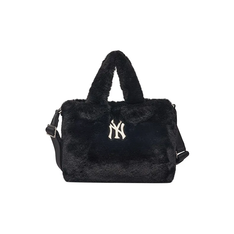 Mlb Base Logo Полиэстер Синтетическая Кожа Тоут Сумка Сумка для покупок Сумка через плечо Сумка Обычная Женская Черная