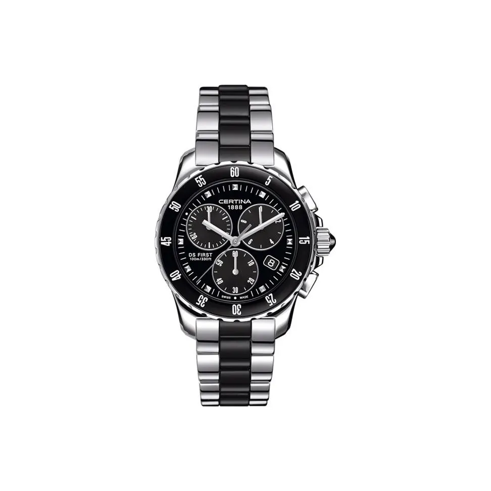 CERTINA Кварцевый Movement Женские Часы Glory Series 34,8 мм Черные