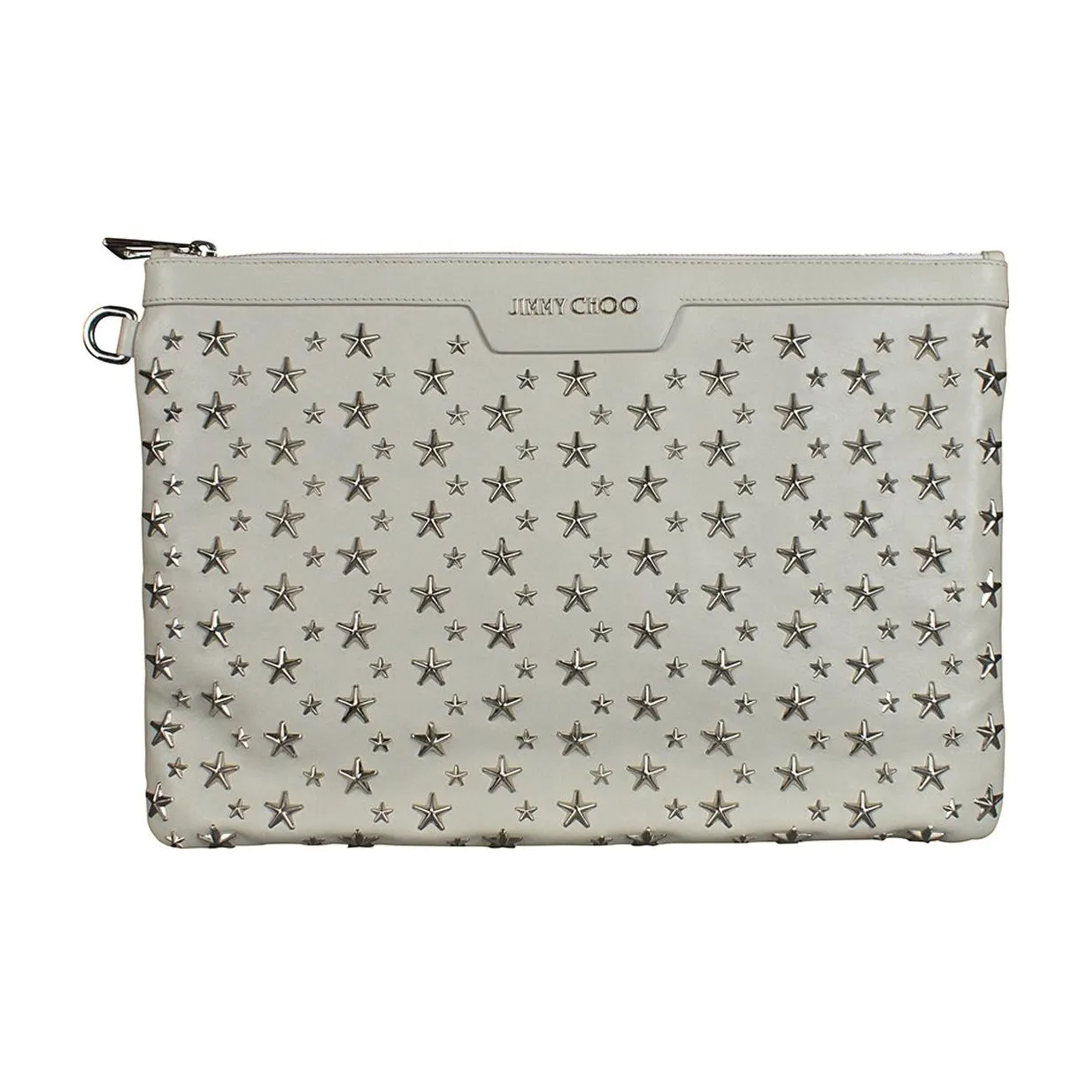 Jimmy Choo Leather Clutch Regular Men's White