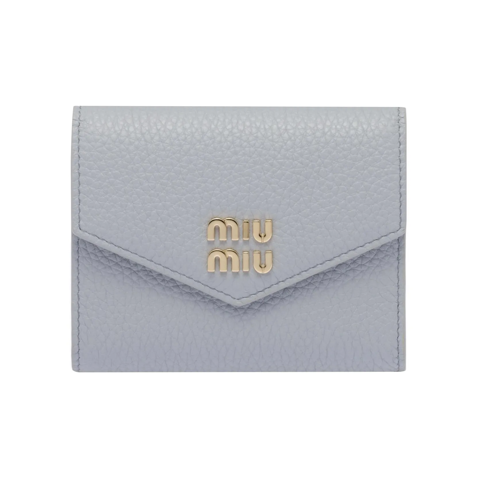 MIU MIU Matelassé Leather Wallet Women's Blue
