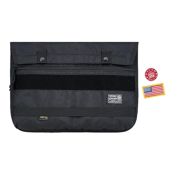 Rough Enough Sailboat Water Resistant Sailboat Fabric Laptop Bag Briefcase Document Bag Portable Clutch Unisex Black