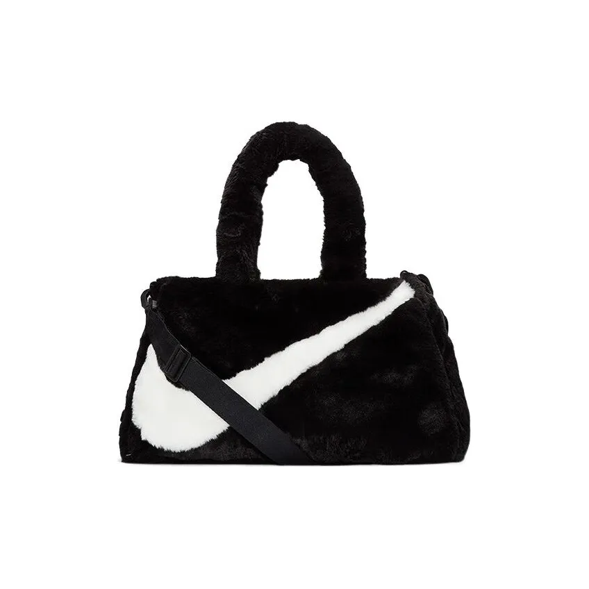 Nike Faux Fur Tote Bag Black