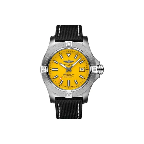 Breitling Автоматический Механический Movement Мужские Avenger Часы 45 мм Желтые