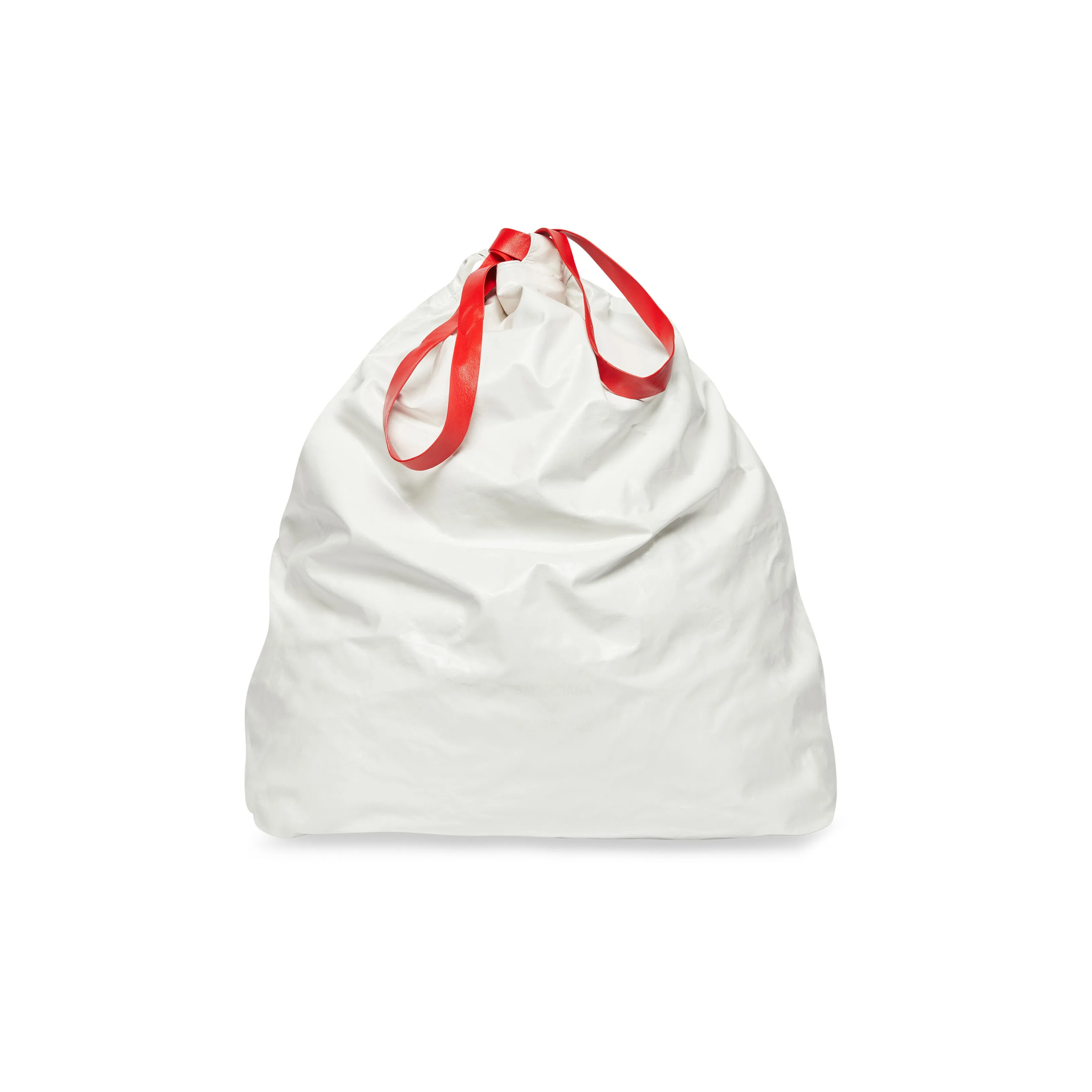 Balenciaga Trash Bag Large Pouch White/Red