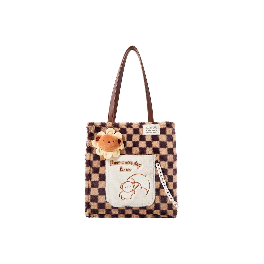 Miffy Fluffy Tote Bag, Shopping Bag, Handbag, Shoulder Bag Women's Multicolor