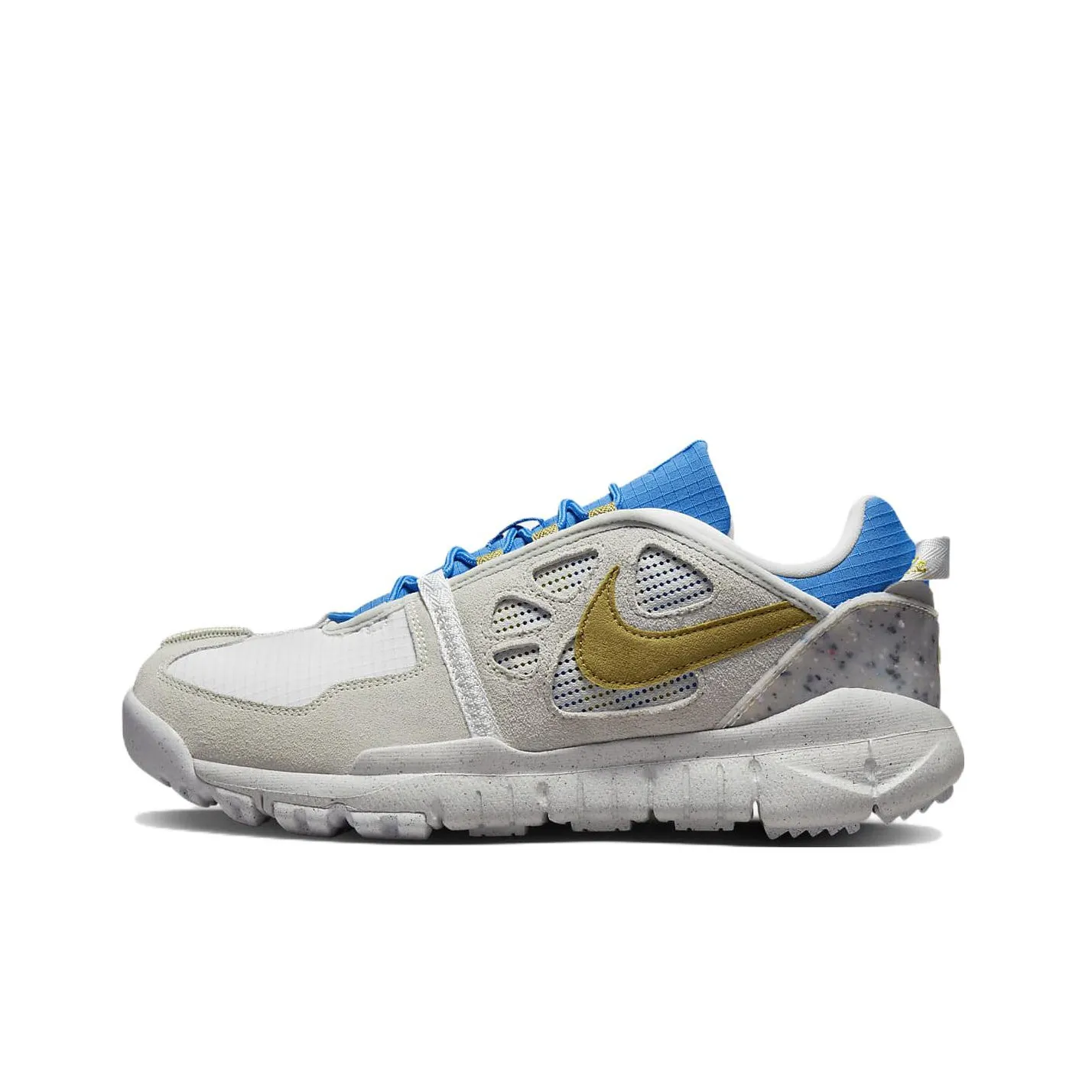 Nike Free Terra Slip Resistant Abrasion Resistant Низкий Топ Уличная Обувь Серый Зеленый Переработанный Материал