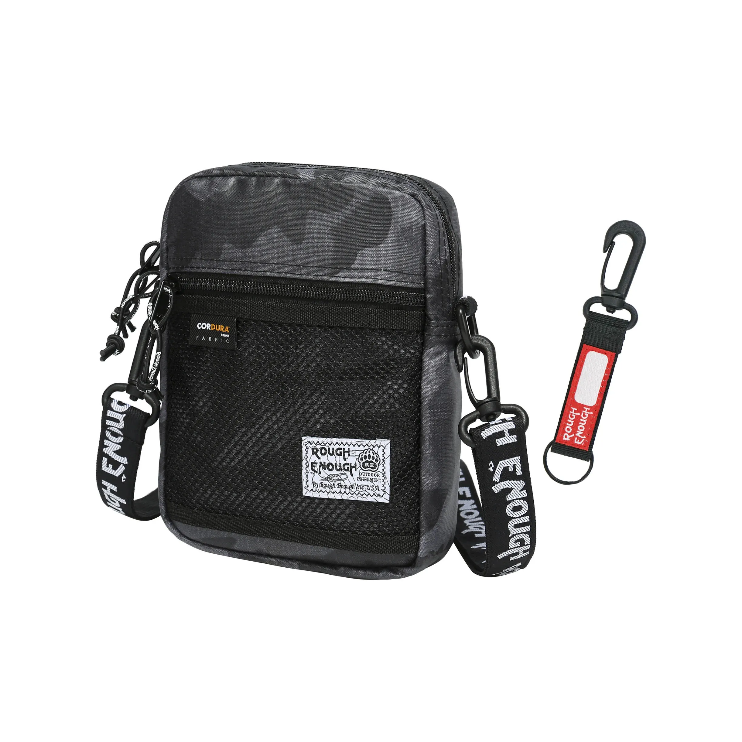 Rough Enough Нейлоновые сумки через плечо Маленькие Унисекс Морской синий Камуфляж