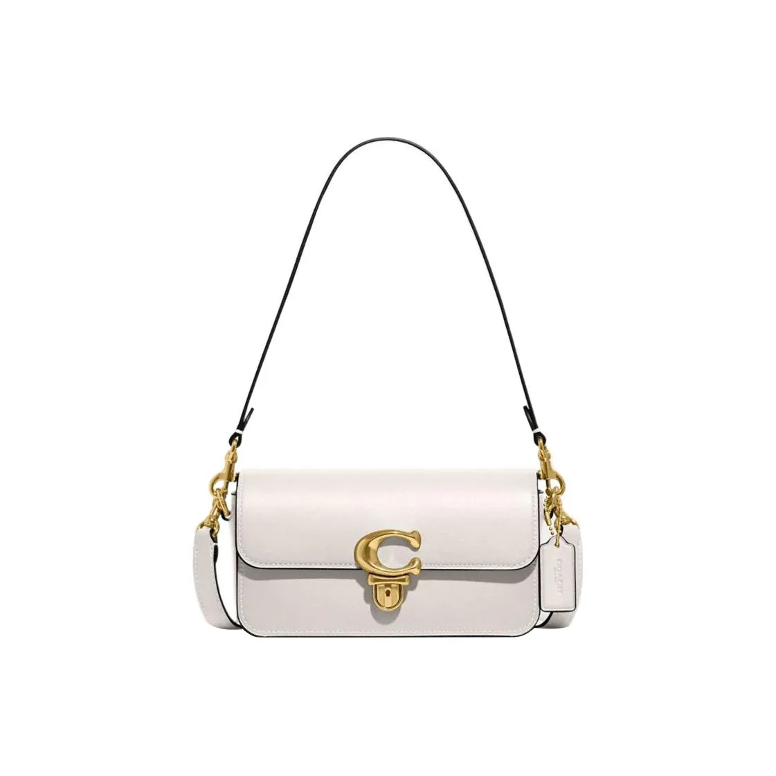 COACH Studio Cow Leather Portable Crossbody Bag, Shoulder Bag Trumpets Women's White