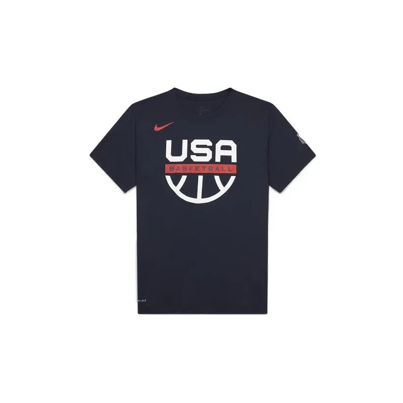 Nike T Shirts Men's Marine Blue